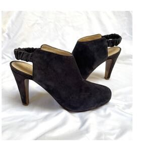 SEE BY CHLOE Purple Grey Suede Sabot Slingback Heeled Mules, 40 US 9/9.5